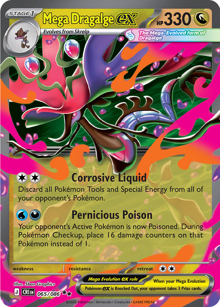 Mega Dragalge ex, Chaos Rising, card 065/086