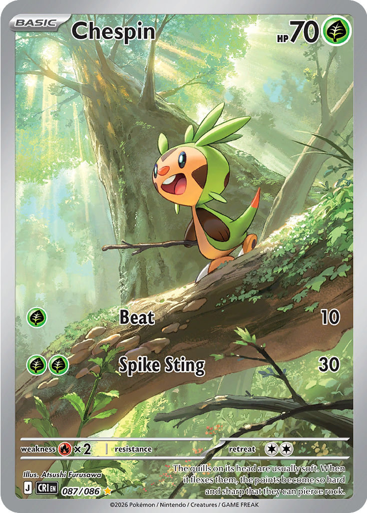 Chespin, Chaos Rising, card 087/086