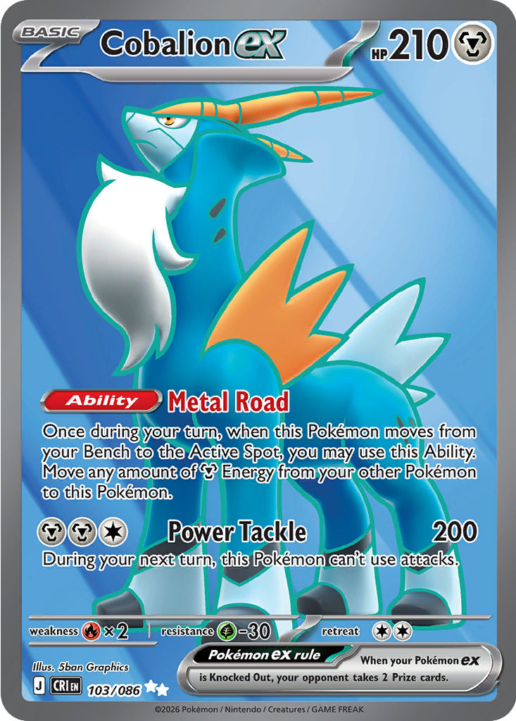 Cobalion ex, Chaos Rising, card 103/086