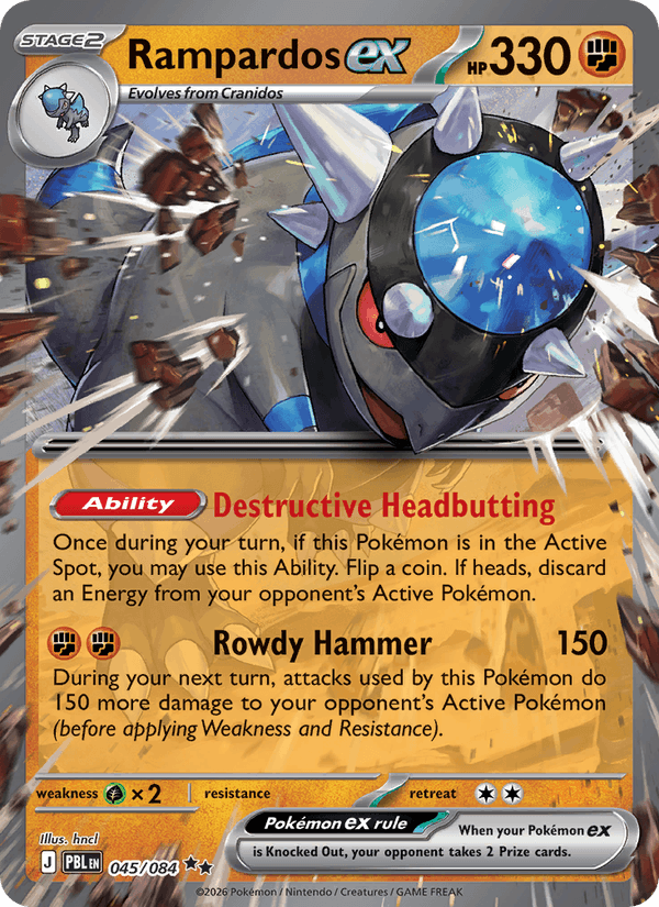 Rampardos ex, Pitch Black, card 045/084