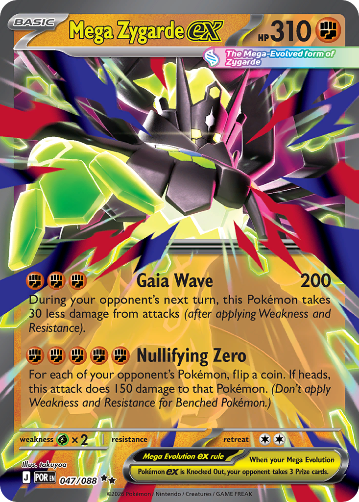 Mega Zygarde ex, Perfect Order, card 047/088