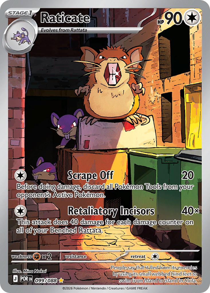 Raticate, Perfect Order, card 099/088