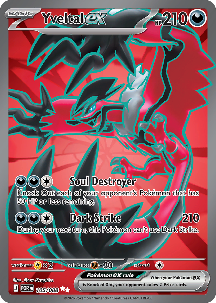 Yveltal ex, Perfect Order, card 105/088